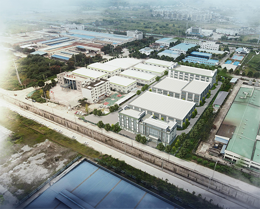 Aerial rendering of Li Mei factory
