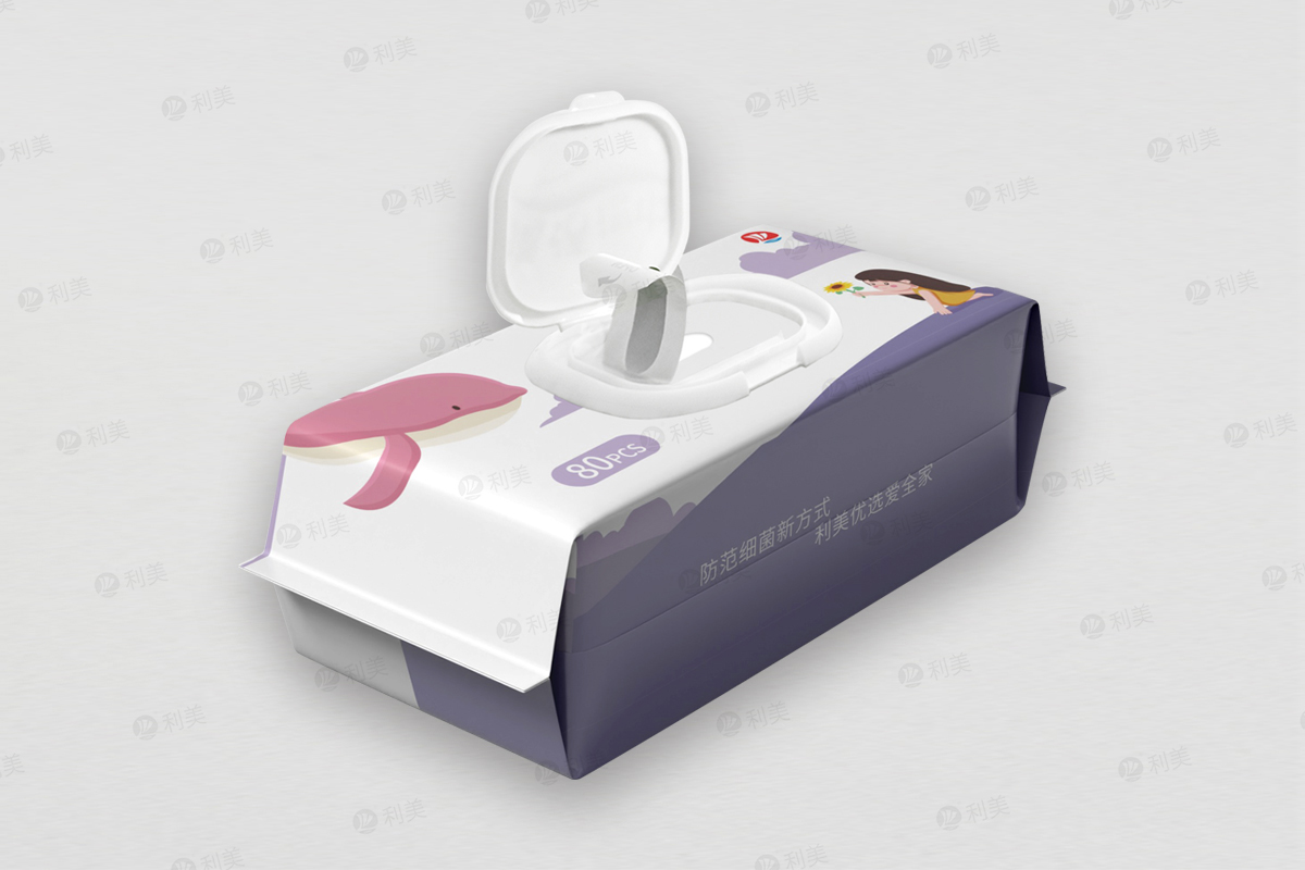 DRAW-OUT SINITARY WET WIPES OF PURPLE WHALE 80PCSMain picture No2张