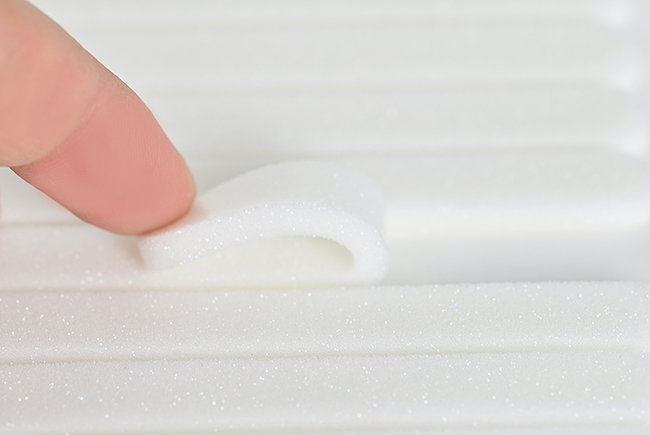 White latex sponge strip
